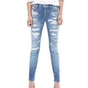 HUDSON Nico Distressed Destroyed Skinny Jeans 27